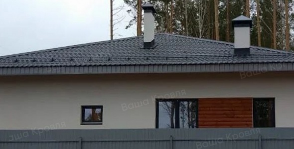 Монтаж снегозадержателей в кровлю из металлочерепицы