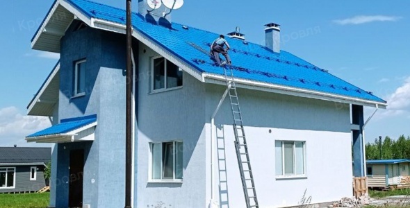 Монтаж снегозадержателей